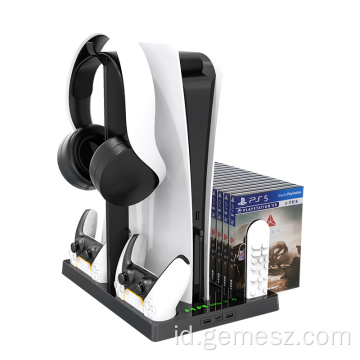 Cooling Fan Charging Station Stand Vertikal untuk PS5